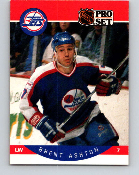 1990-91 Pro Set #323 Brent Ashton Mint Winnipeg Jets