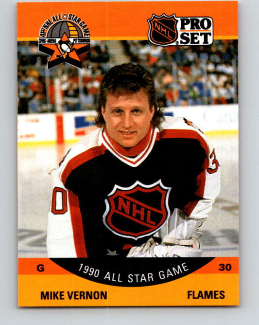 1990-91 Pro Set #338 Mike Vernon AS Mint Calgary Flames