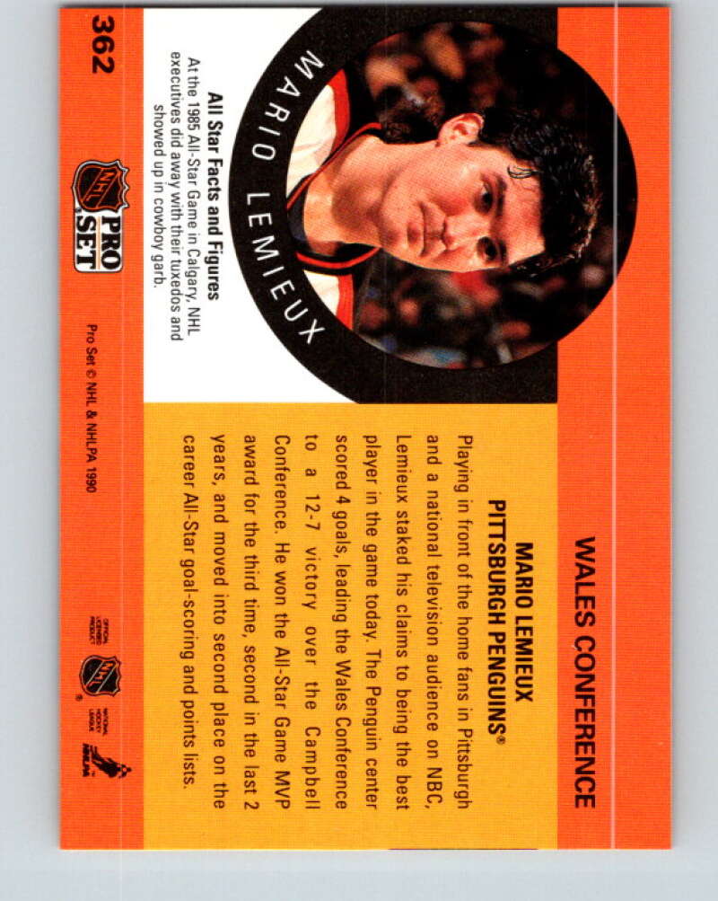 1990-91 Pro Set #362 Mario Lemieux AS Mint Pittsburgh Penguins