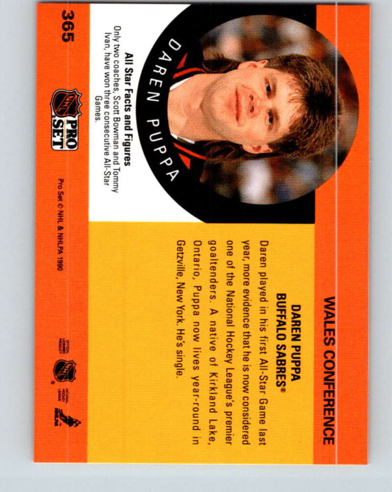 1989-90 Daren Puppa Buffalo Sabres O-Pee-Chee Hockey Rookie Card #200