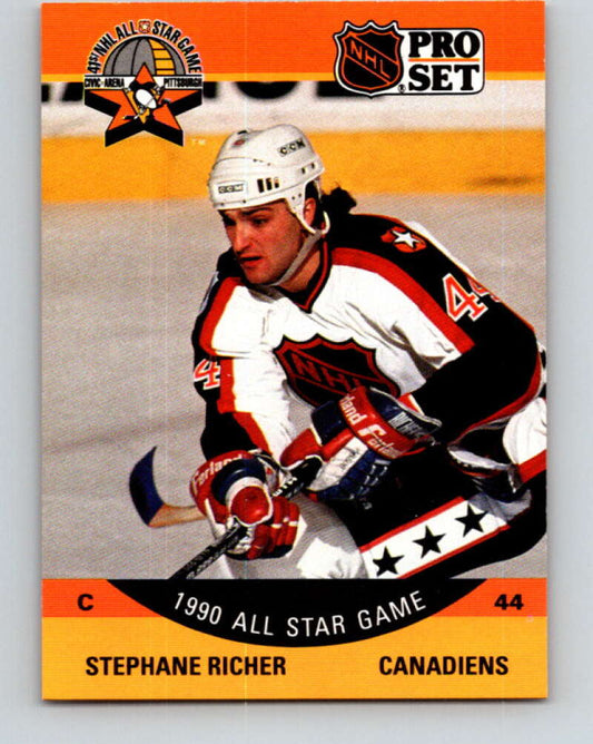 1990-91 Pro Set #370 Stephane Richer AS Mint Montreal Canadiens