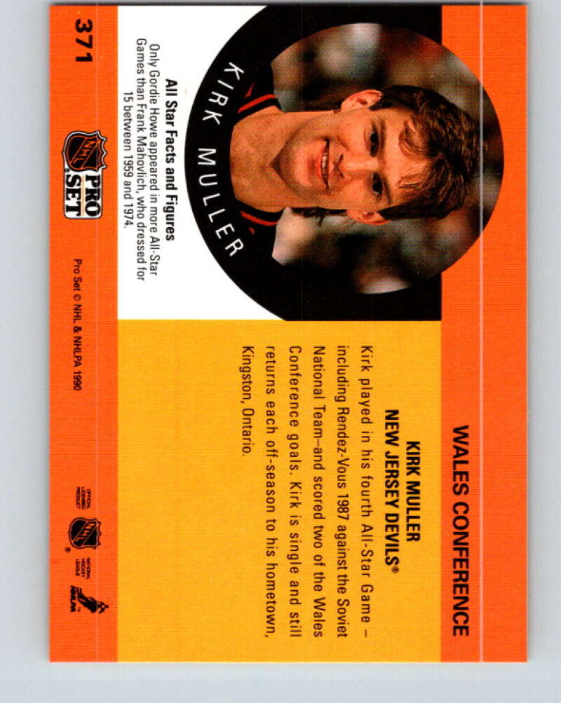 1990-91 Pro Set #371 Kirk Muller AS Mint New Jersey Devils