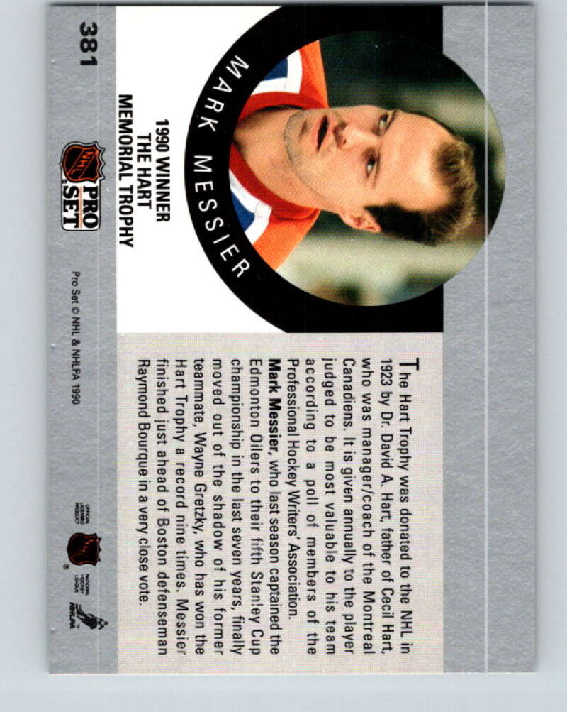 1990-91 Pro Set #381 Mark Messier Mint Edmonton Oilers