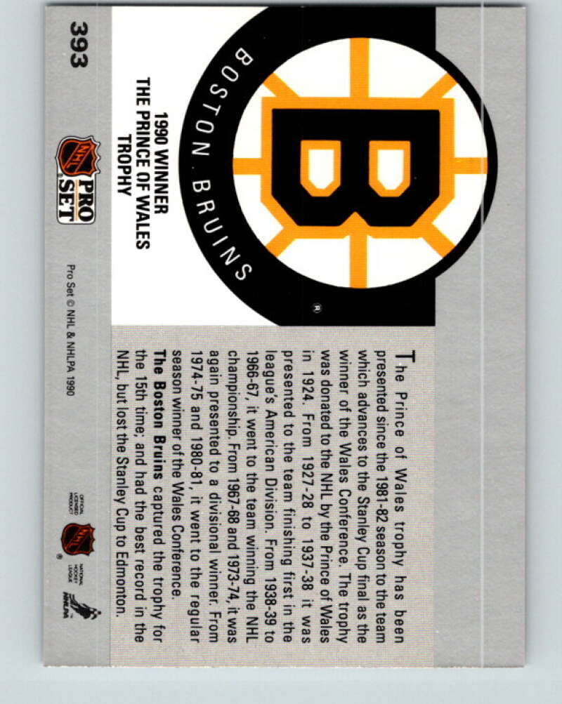 1990-91 Pro Set #393 Boston Bruins Mint