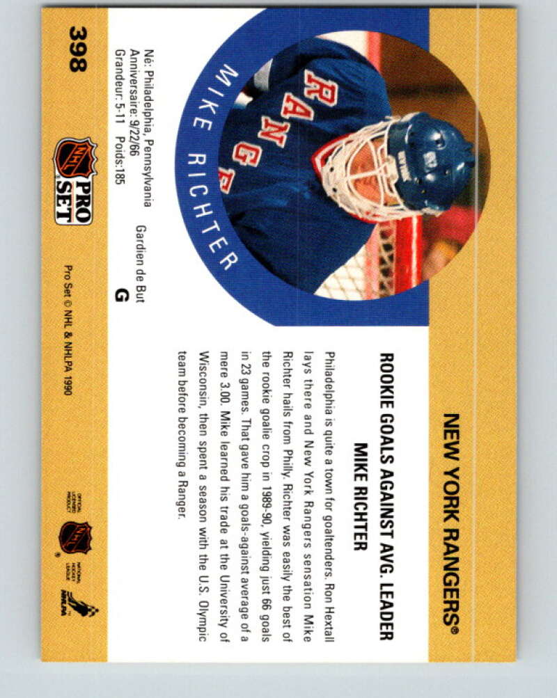 1990-91 Pro Set #398 Mike Richter Mint