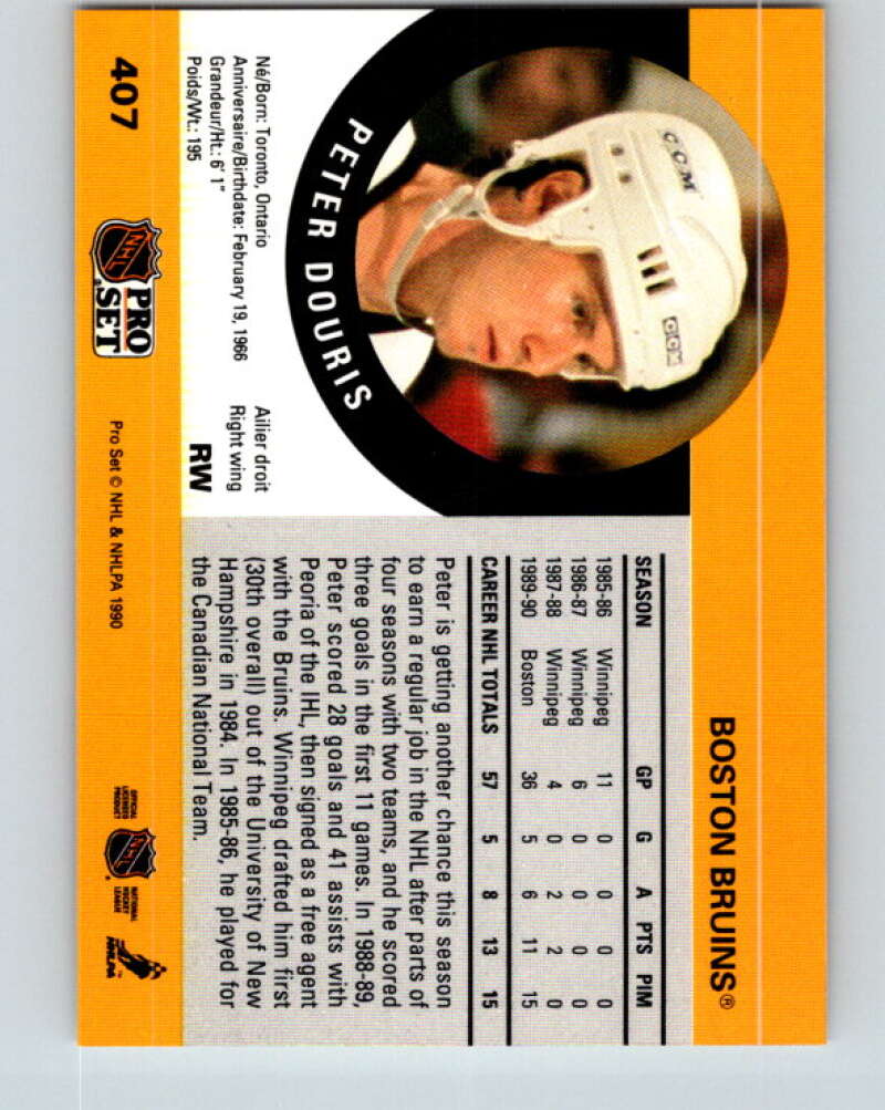 1990-91 Pro Set #407 Peter Douris Mint Boston Bruins