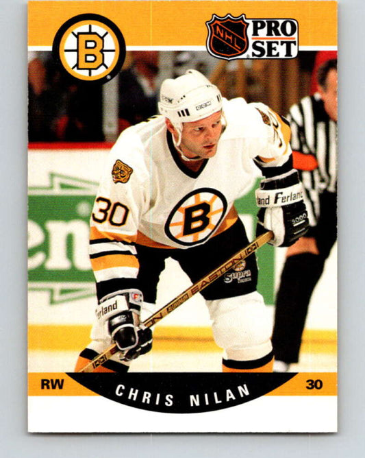 1990-91 Pro Set #409 Chris Nilan Mint Boston Bruins