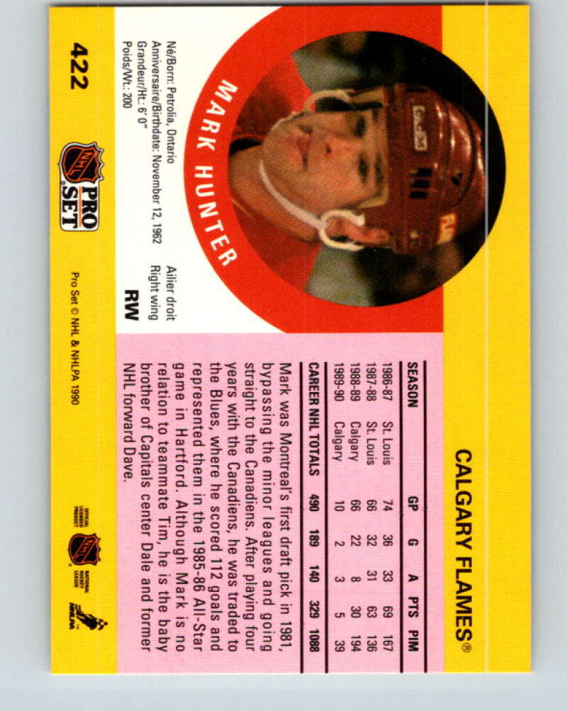 1990-91 Pro Set #422 Mark Hunter Mint Calgary Flames