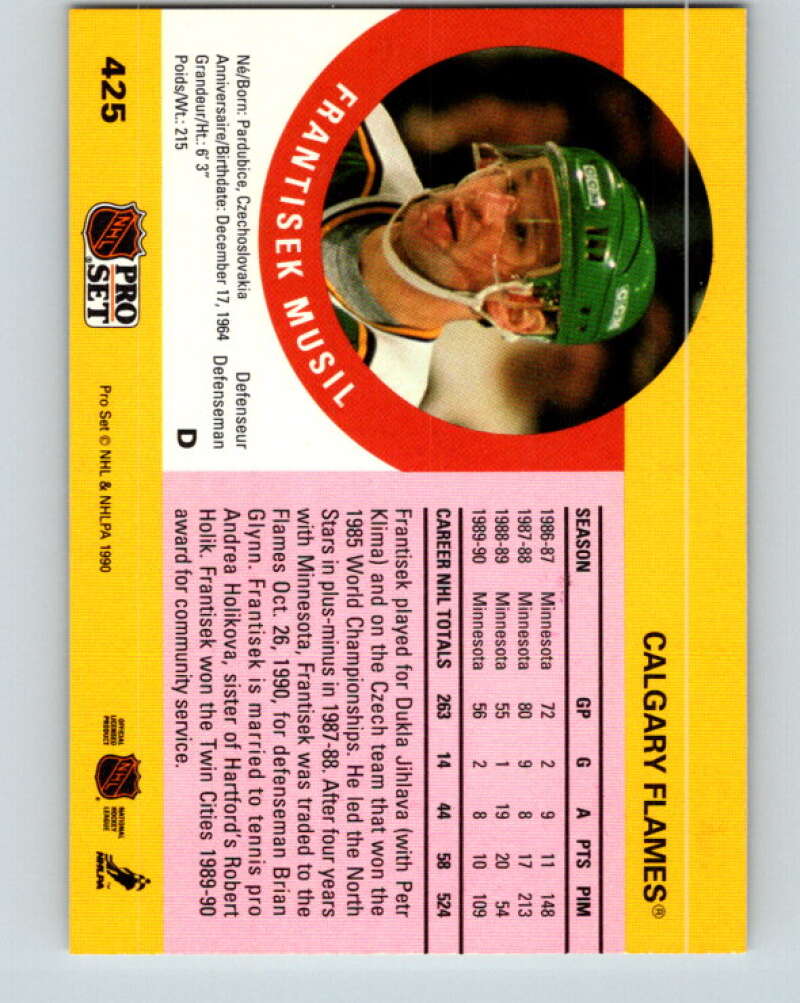 1990-91 Pro Set #425 Frank Musil Mint Calgary Flames