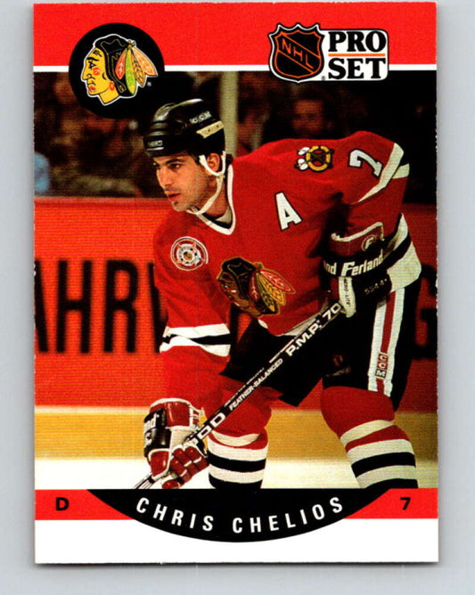 1990-91 Pro Set #427 Chris Chelios Mint Chicago Blackhawks