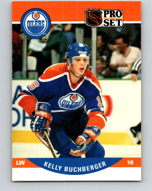 1990-91 Pro Set #441 Kelly Buchberger Mint Edmonton Oilers