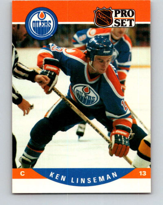 1990-91 Pro Set #444 Ken Linseman Mint Edmonton Oilers