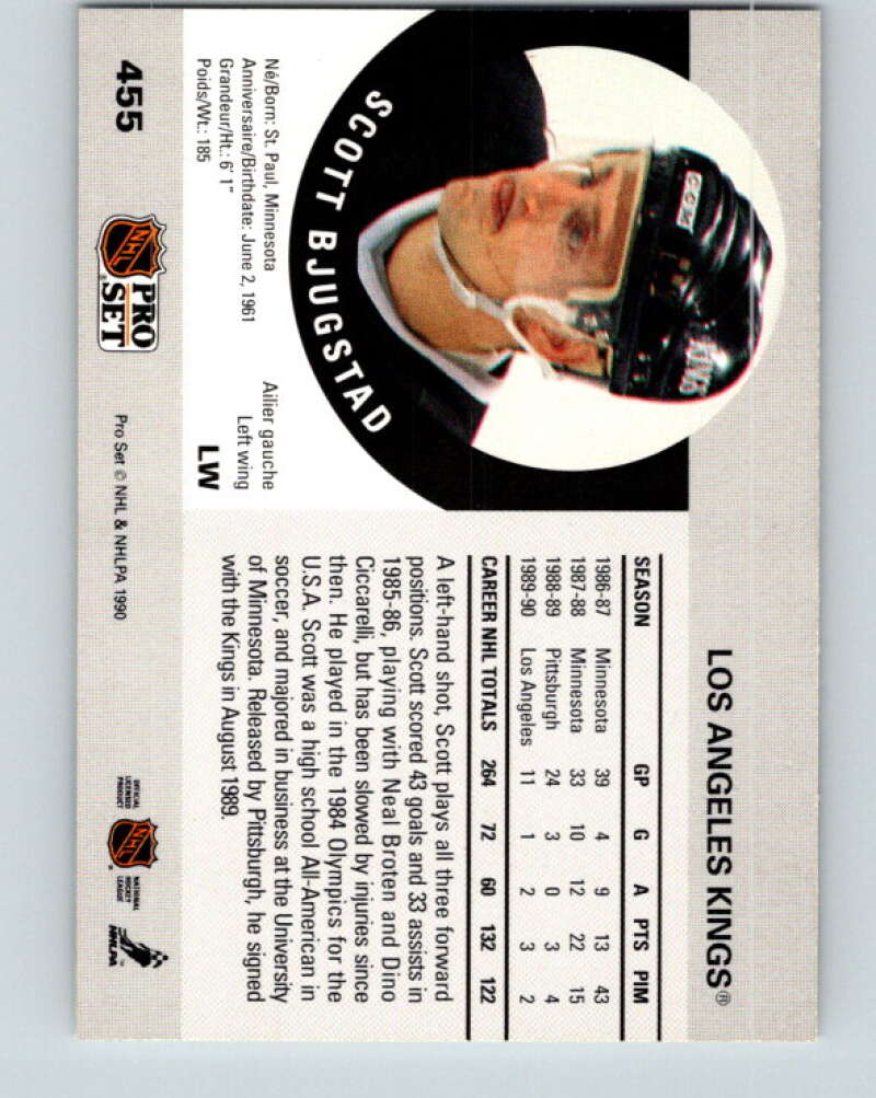 1990-91 Pro Set #455 Scott Bjugstad Mint Los Angeles Kings