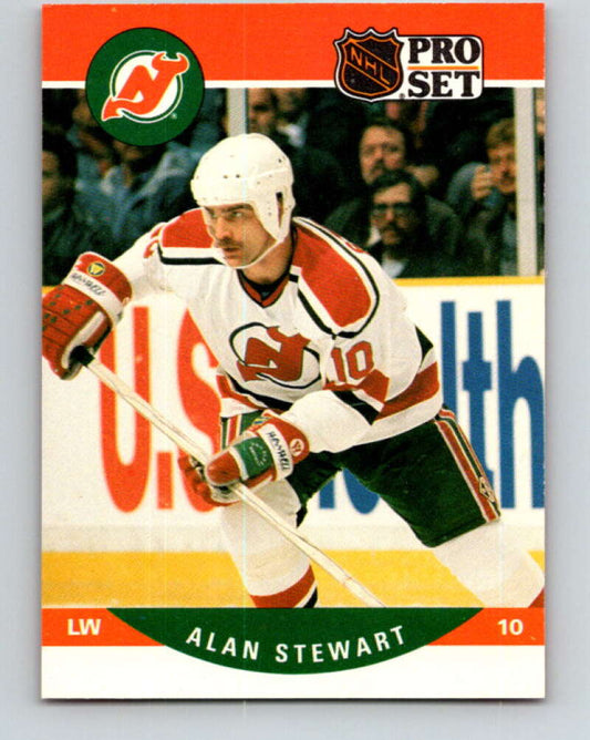 1990-91 Pro Set #480 Alan Stewart Mint New Jersey Devils