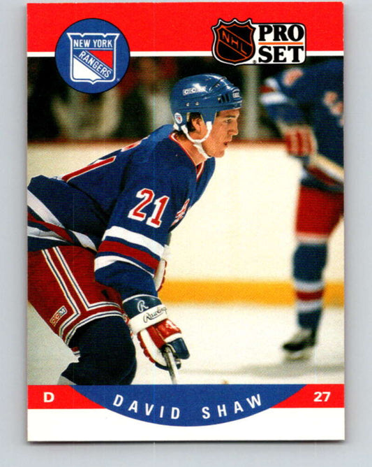 1990-91 Pro Set #495 David Shaw Mint New York Rangers