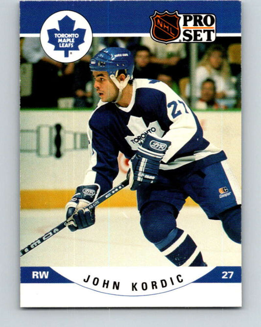 1990-91 Pro Set #536 John Kordic Mint Toronto Maple Leafs