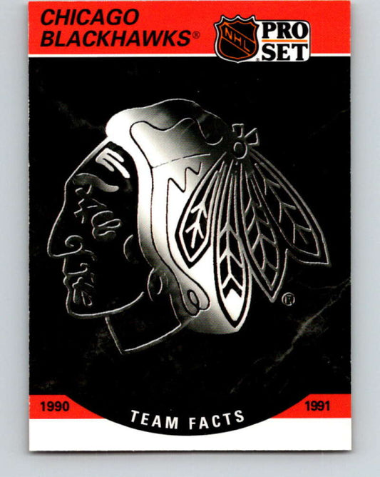1990-91 Pro Set #569 Chicago Blackhawks Mint Chicago Blackhawks
