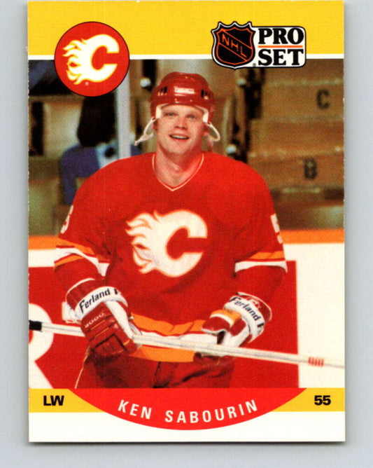 1990-91 Pro Set #596 Ken Sabourin Mint Calgary Flames