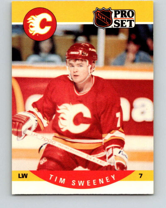 1990-91 Pro Set #597 Tim Sweeney Mint Calgary Flames