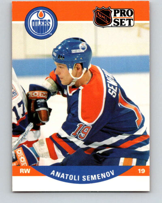 1990-91 Pro Set #608 Anatoli Semenov Mint RC Rookie Edmonton Oilers