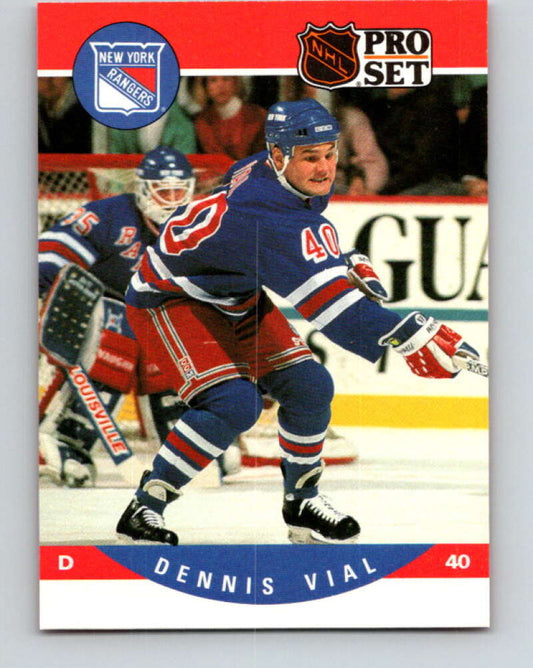 1990-91 Pro Set #628 Dennis Vial Mint New York Rangers