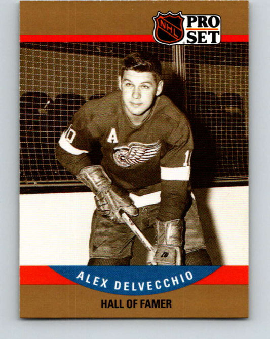 1990-91 Pro Set #658 Alex Delvecchio HOF Mint Detroit Red Wings