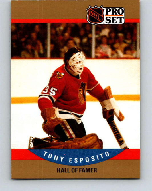 1990-91 Pro Set #659 Tony Esposito HOF Mint Chicago Blackhawks