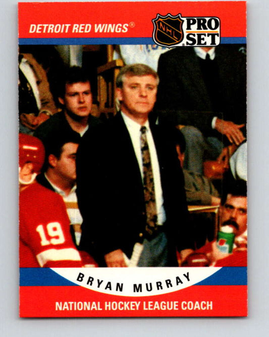 1990-91 Pro Set #664 Bryan Murray CO Mint Detroit Red Wings