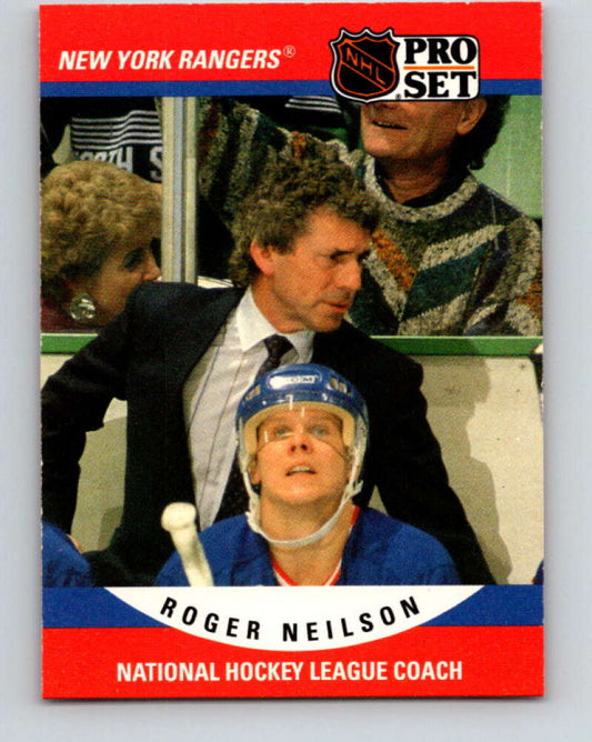 1990-91 Pro Set #672 Roger Neilson CO Mint New York Rangers