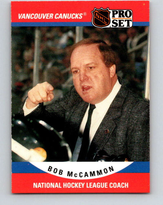 1990-91 Pro Set #678 Bob McCammon CO Mint Vancouver Canucks