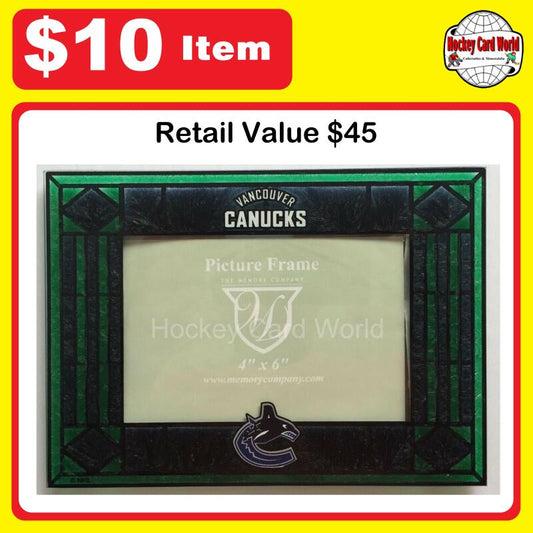 Vancouver Canucks Horizontal 4x6 NHL Art-Glass Picture Frame - New in Box