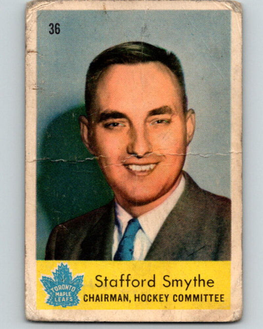 1959-60 Parkhurst #36 Stafford Smythe Toronto Maple Leafs V9