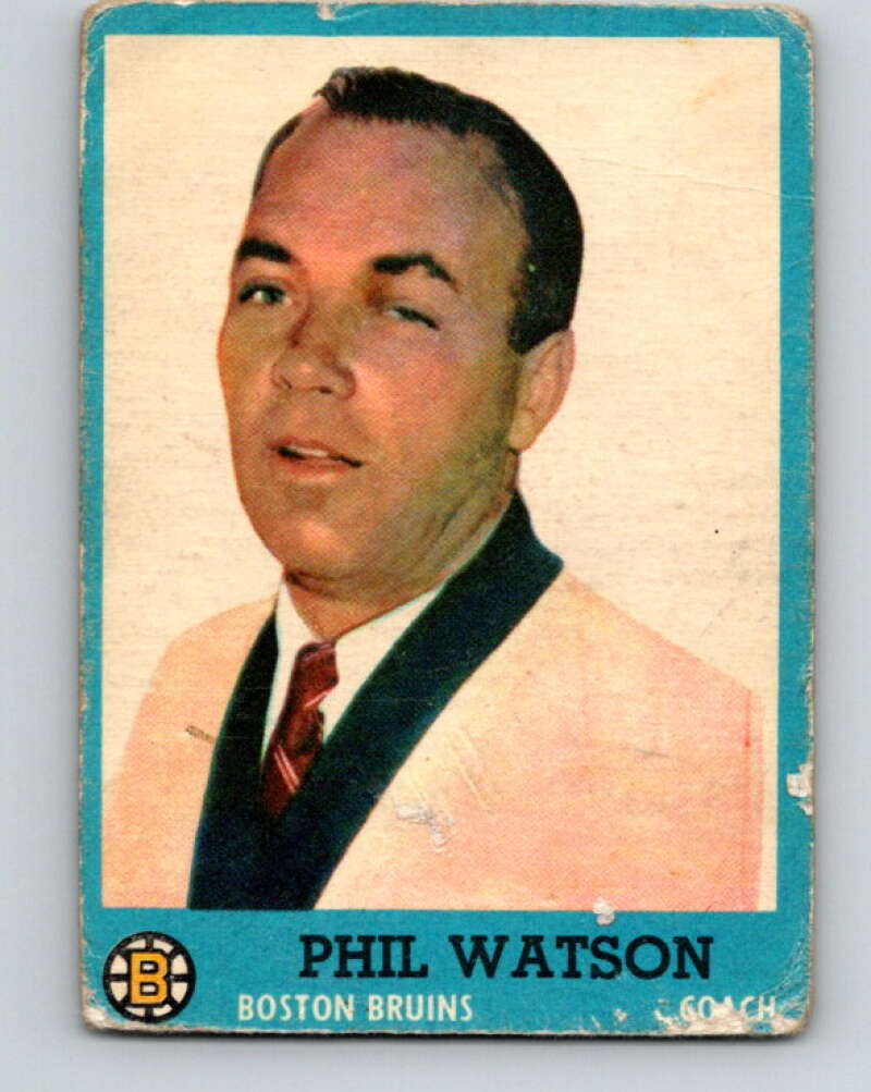 1962-63 Topps #1 Phil Watson CO  Boston Bruins  V36