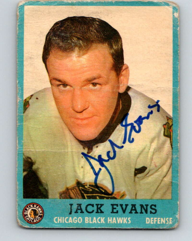 1962-63 Topps #26 Jack Evans  Chicago Blackhawks  V63