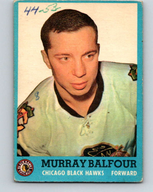 1962-63 Topps #36 Murray Balfour  Chicago Blackhawks  V73