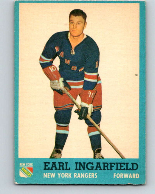 1962-63 Topps #51 Earl Ingarfield  New York Rangers  V92