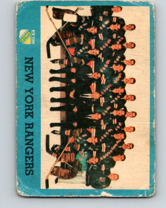 1962-63 Topps #65 Rangers Team  New York Rangers  V108