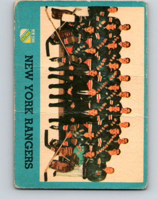 1962-63 Topps #65 Rangers Team  New York Rangers  V109
