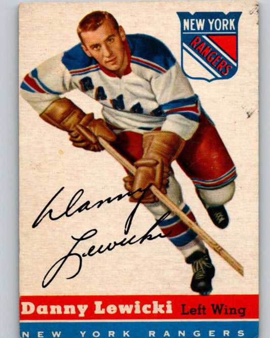 1954-55 Topps #23 Danny Lewicki  New York Rangers  V116