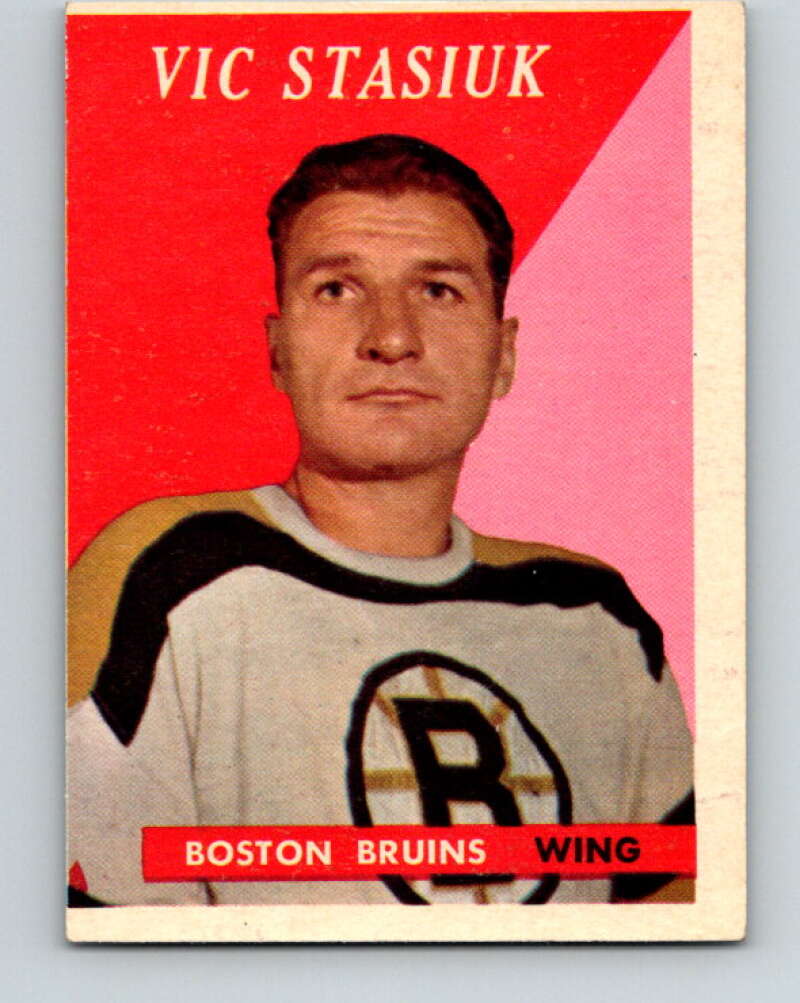 1958-59 Topps #9 Vic Stasiuk  Boston Bruins  V136