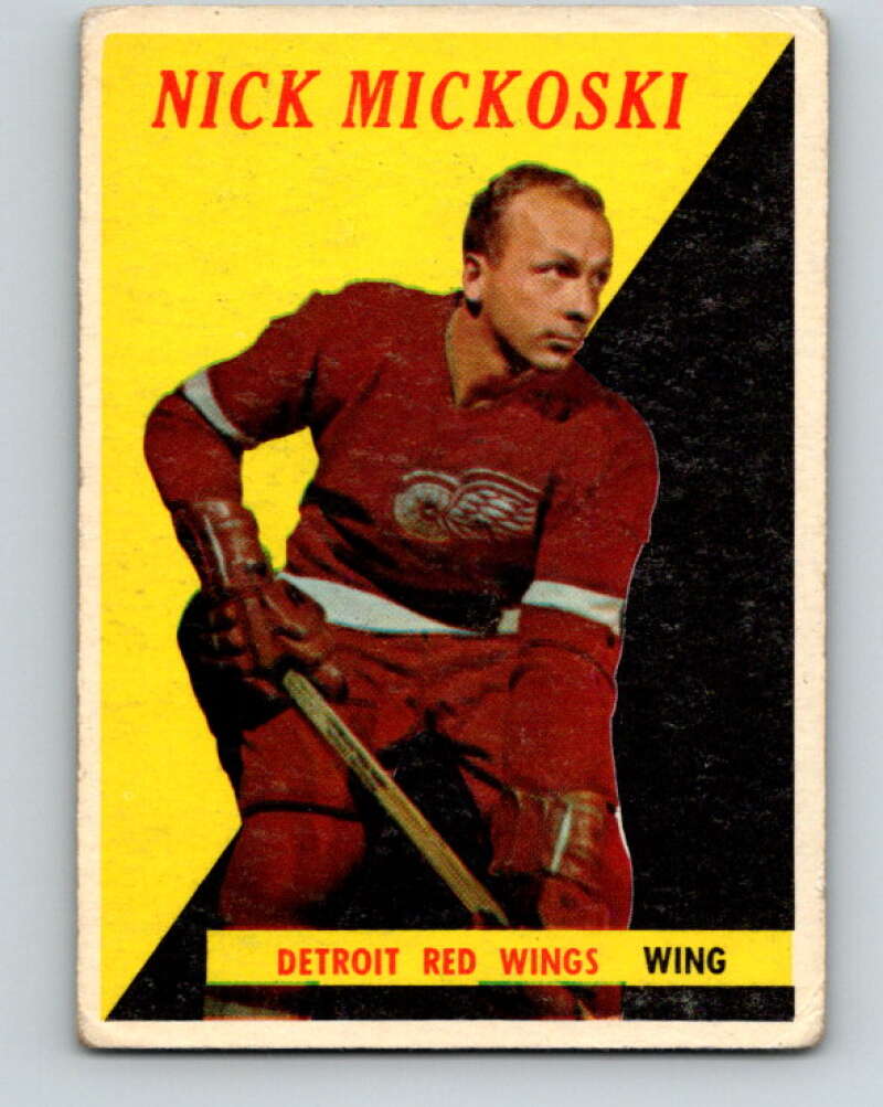 1958-59 Topps #27 Nick Mickoski  Detroit Red Wings  V144
