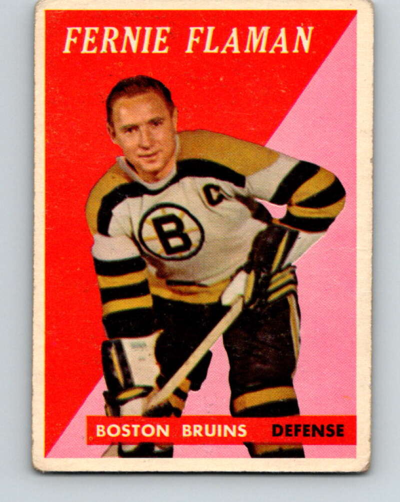1958-59 Topps #56 Fern Flaman  Boston Bruins  V161