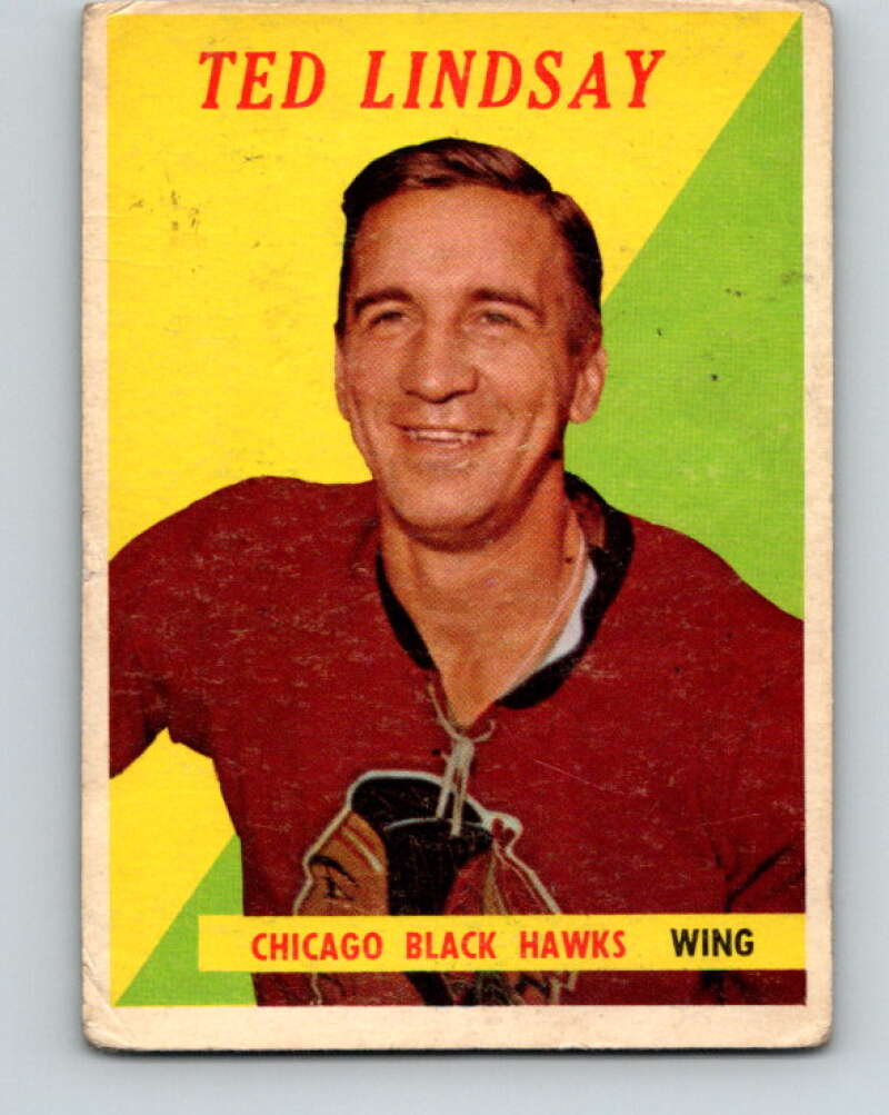 1958-59 Topps #63 Ted Lindsay  Chicago Blackhawks  V164