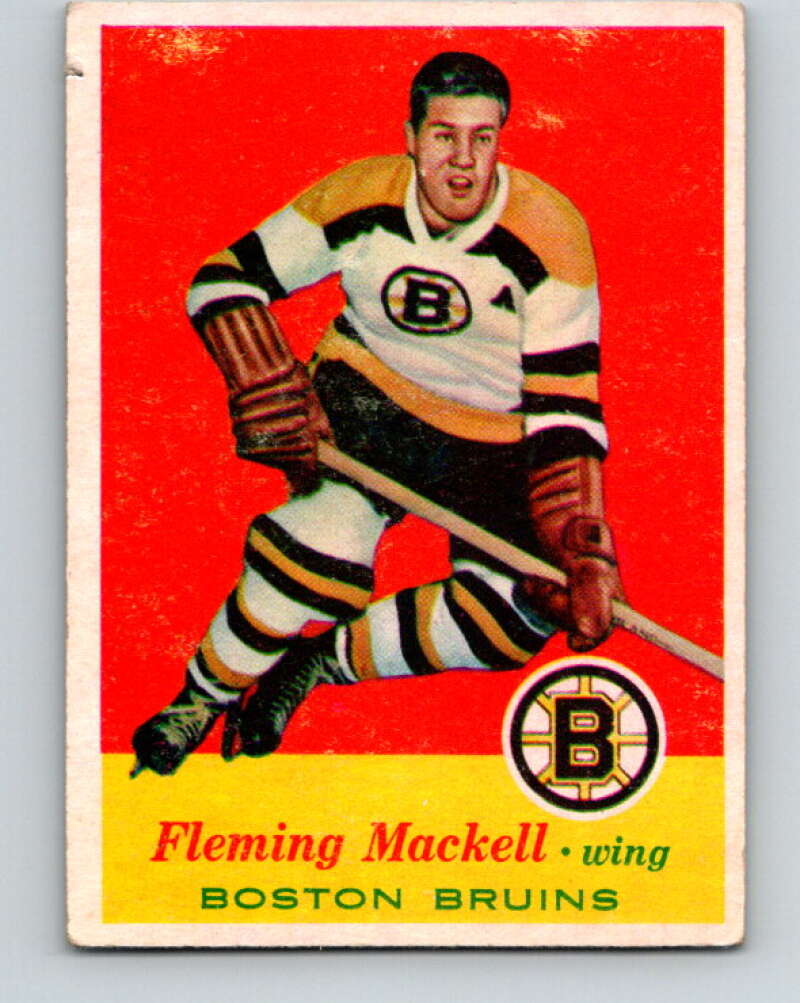 1957-58 Topps #16 Fleming Mackell See Scan Boston Bruins  V177