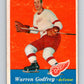1957-58 Topps #41 Warren Godfrey See Scan Detroit Red Wings  V182
