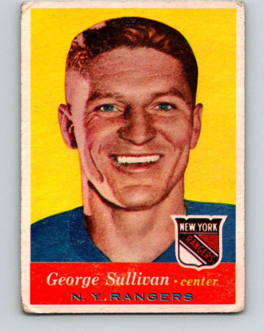 1957-58 Topps #56 Red Sullivan See Scan New York Rangers  V190