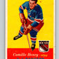 1957-58 Topps #63 Camille Henry See Scan New York Rangers  V197