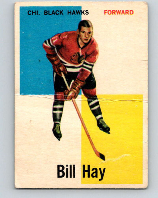 1960-61 Topps #6 Bill Hay  RC Rookie Chicago Blackhawks  V202
