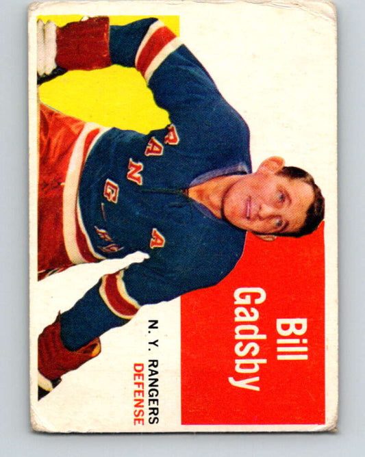 1960-61 Topps #22 Bill Gadsby  New York Rangers  V210