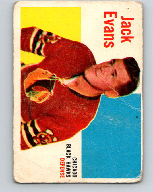 1960-61 Topps #30 Jack Evans  Chicago Blackhawks  V214